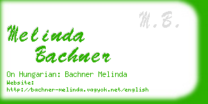 melinda bachner business card